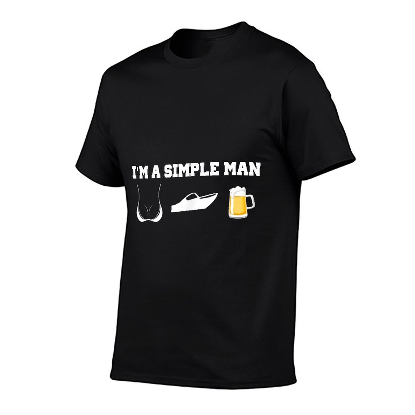 Im A Simple Man Beer Boobs Boats  Trendy Pattern T-Shirt