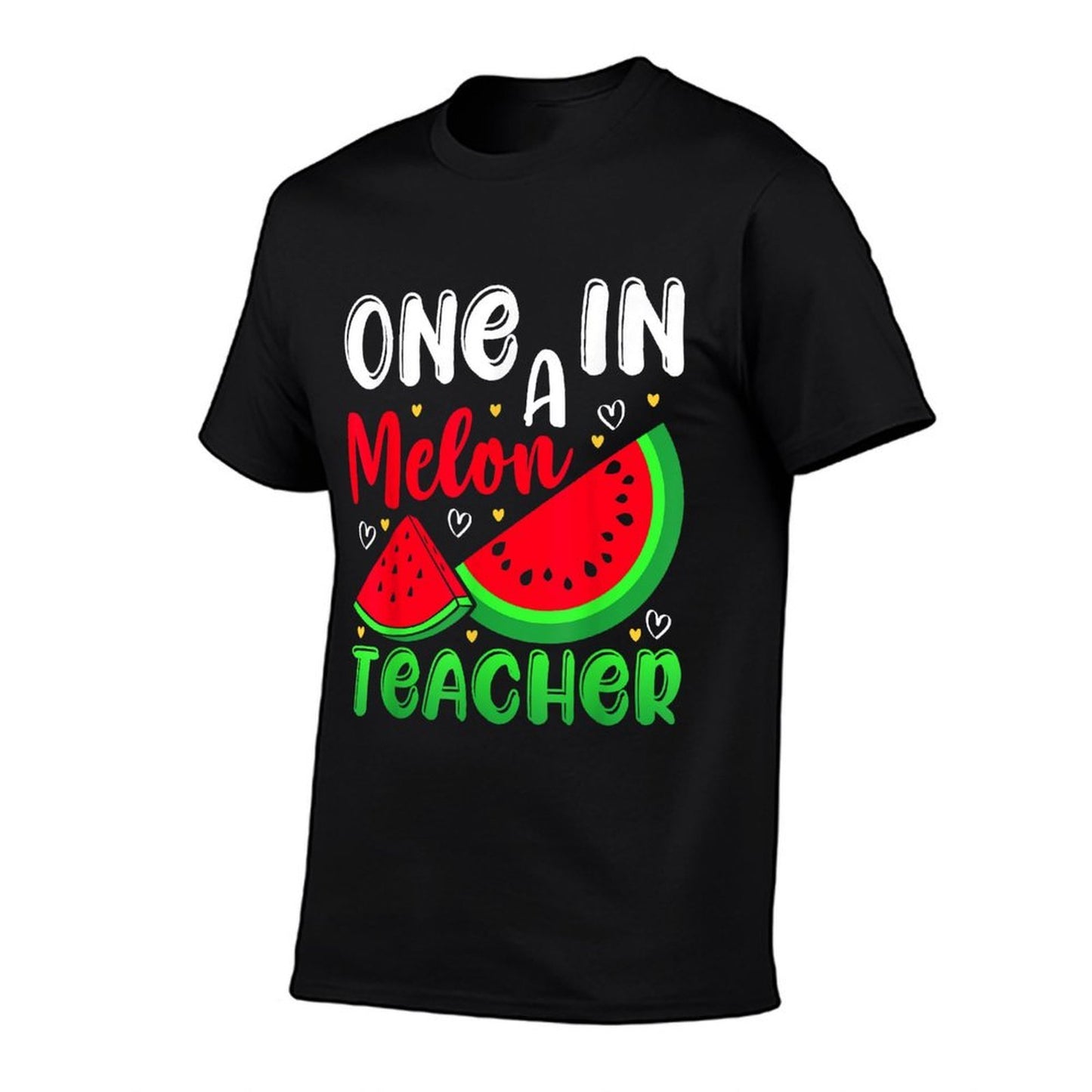 One In A Melon Teacher Watermelon Funny Summer  Easy-care T-Shirt