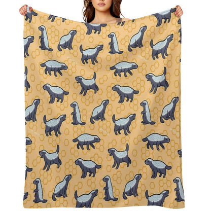 Honey Badger Don’t Care Sustainable Throw Blanket