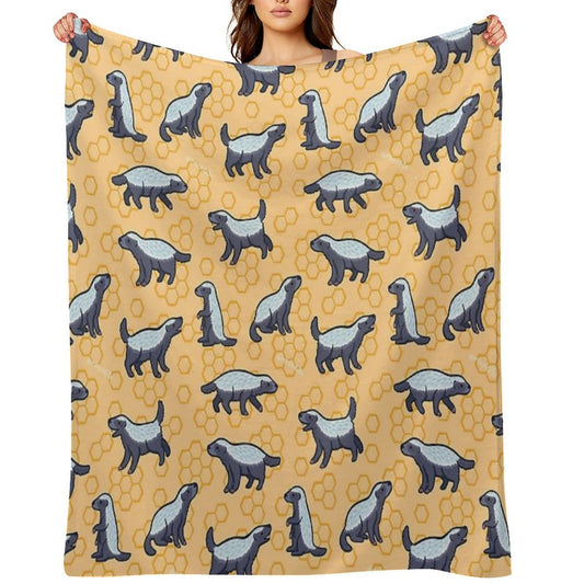 Honey Badger Don’t Care Sustainable Throw Blanket