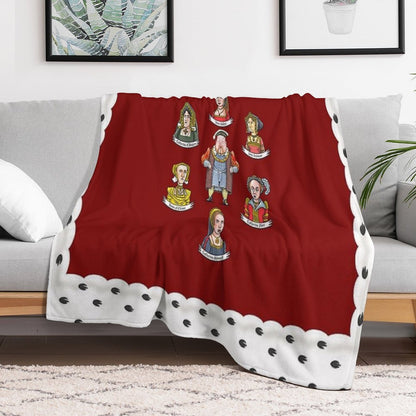 The Six Wives of King Henry VIII Compact Throw Blanket