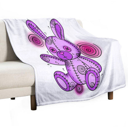 Voodoo Bunny Plushie Plush Throw Blanket