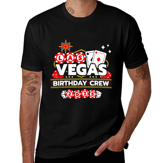 Vegas Birthday Squad - Birthday Crew - Vegas Birthday 2025  Wrinkle-resistant T-Shirt