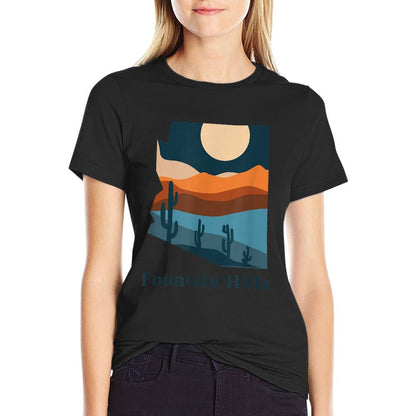 Fountain Hills Arizona Desert Style Boho AZ Landscape  Versatile T-Shirt