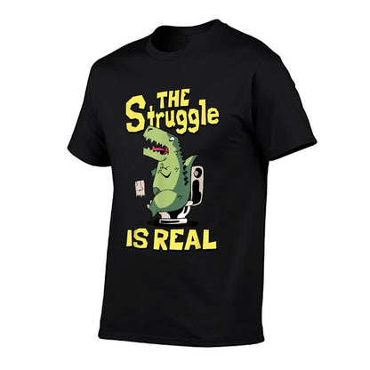The Struggle Is Real Trex Tshirt Short Arm T Rex Funny  Cotton T-Shirt