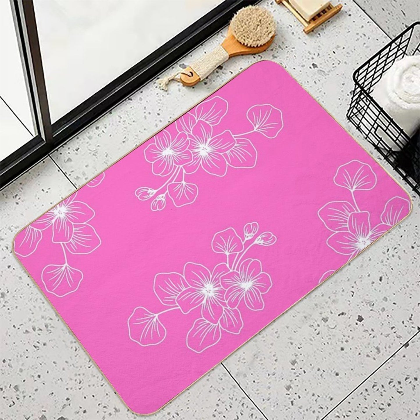 Art Pattern Design  Easy Maintenance Bath Mat