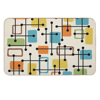 Mid Century Modern Abstract Art Durable Bath Mat