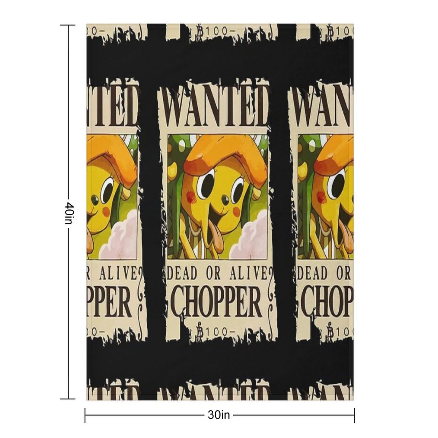 Wanted Dead Or Alive Tony Tony Chopper Machine-washable Throw Blanket