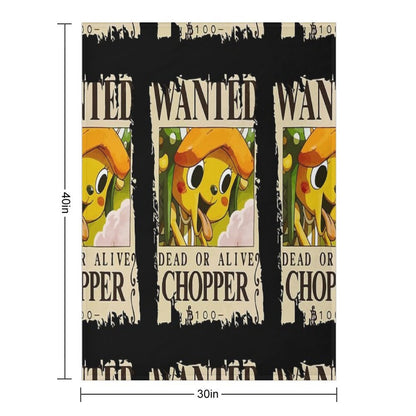 Wanted Dead Or Alive Tony Tony Chopper Machine-washable Throw Blanket