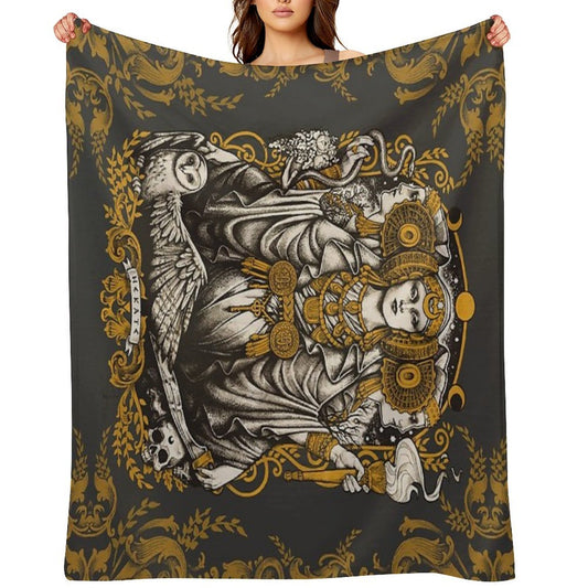 IBERIAN HECATE Machine-washable Throw Blanket