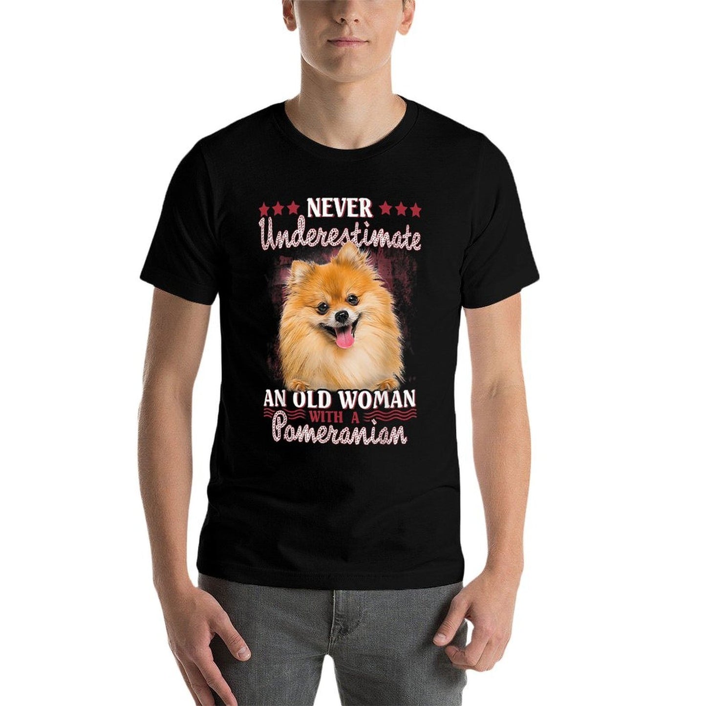 Never Underestimate An Old Woman With Pomeranian  Lightweight T-Shirt