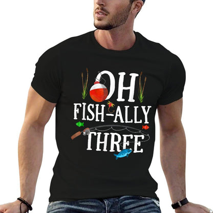 O-fish-ally Three Birthday Decorations 3rd Birthday Boy  Stretchy T-Shirt