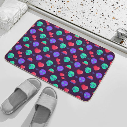 Kawaii Aliens  Long-Lasting Bath Mat