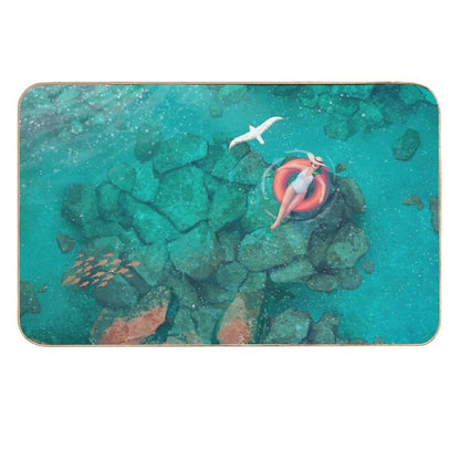 Saltwater Summer  Repositionable Bath Mat