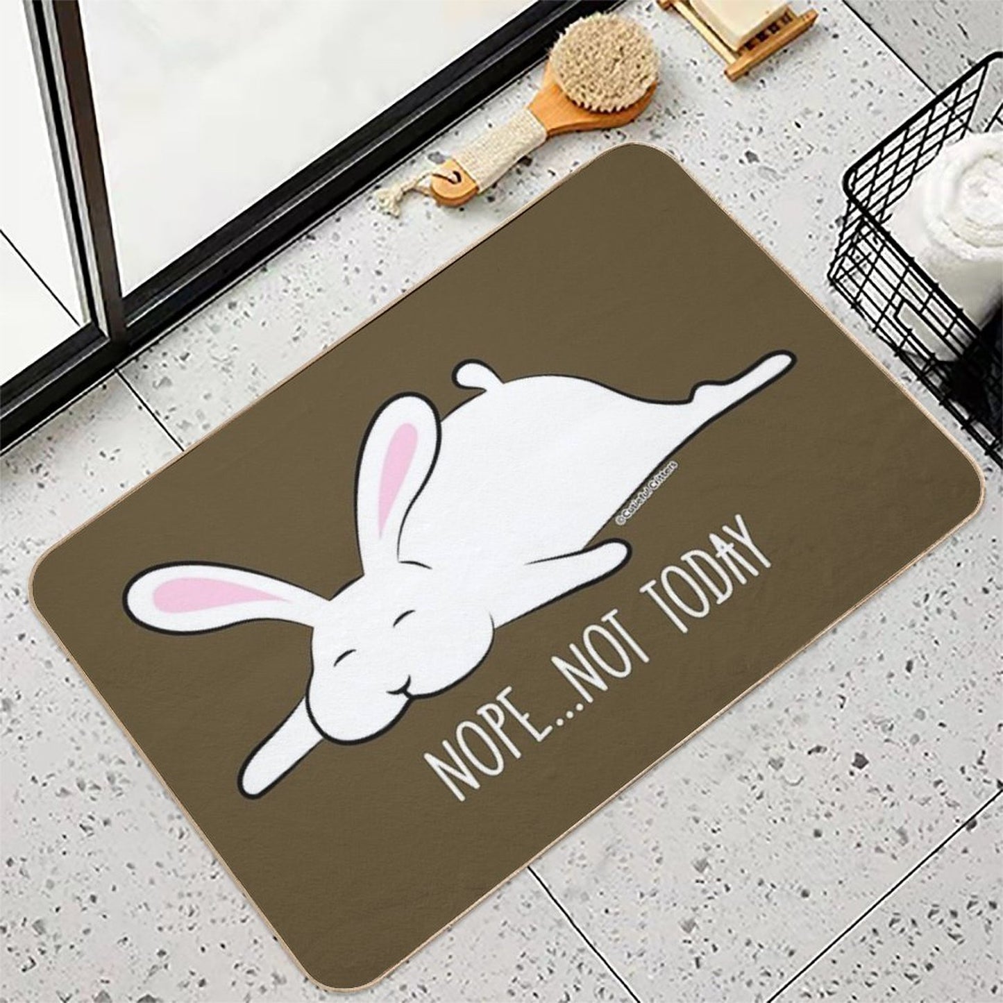 Nope, Not Today - Bunny  Multi-Purpose Bath Mat