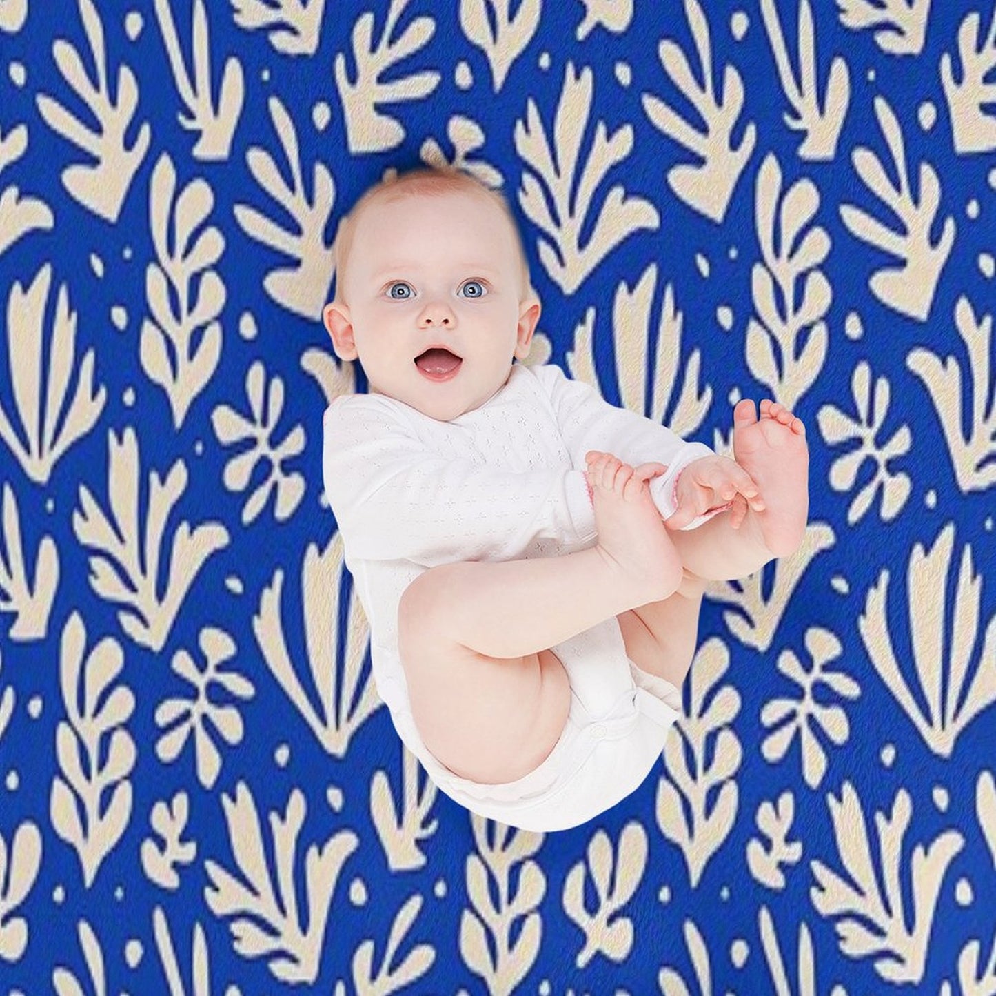 Leaves Pattern Plants Inspired by Henri Matisse Machine-washable Throw Blanket