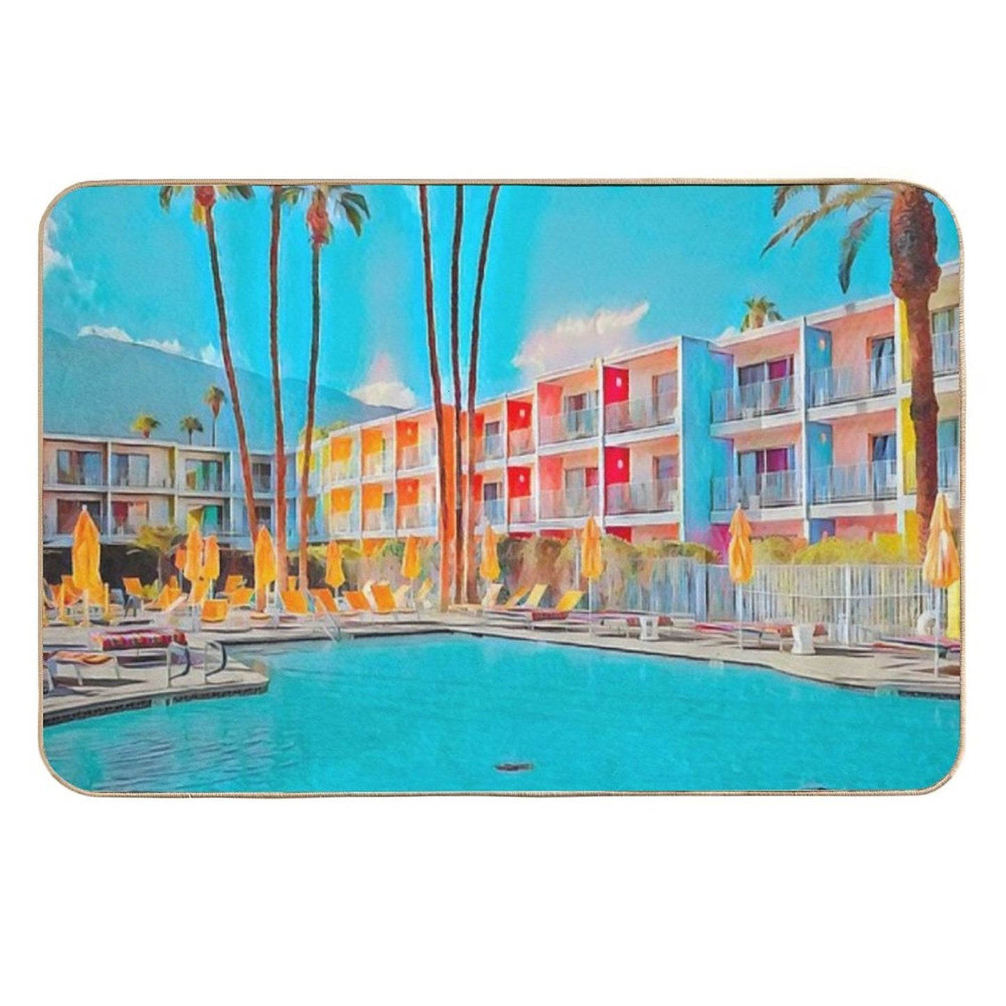 Palm Springs Holidays  Non-Slip Bath Mat