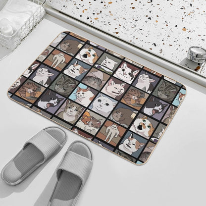 Meme Cats 2.0  Toxin-Free Bath Mat