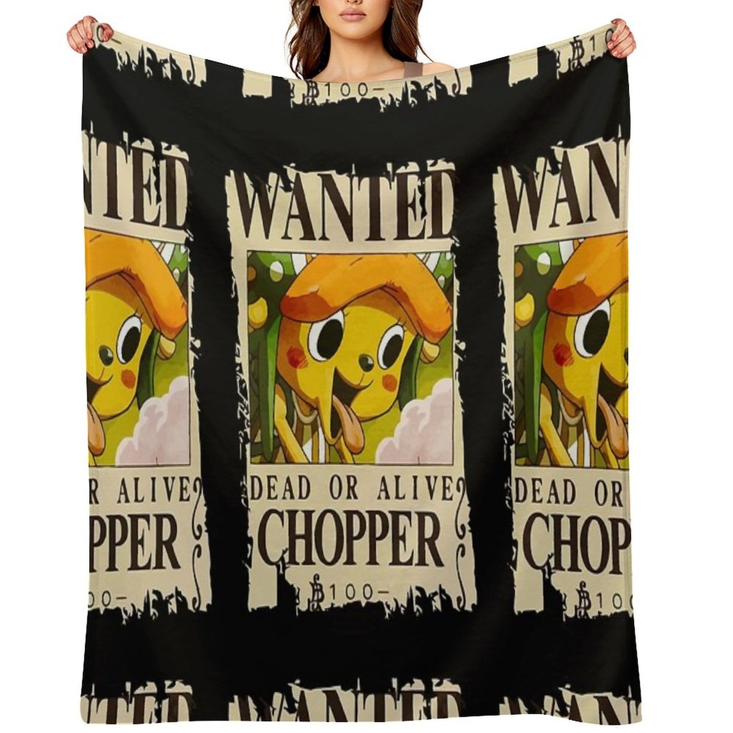 Wanted Dead Or Alive Tony Tony Chopper Machine-washable Throw Blanket
