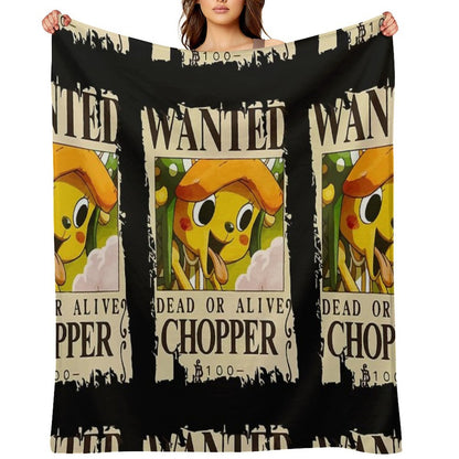 Wanted Dead Or Alive Tony Tony Chopper Machine-washable Throw Blanket
