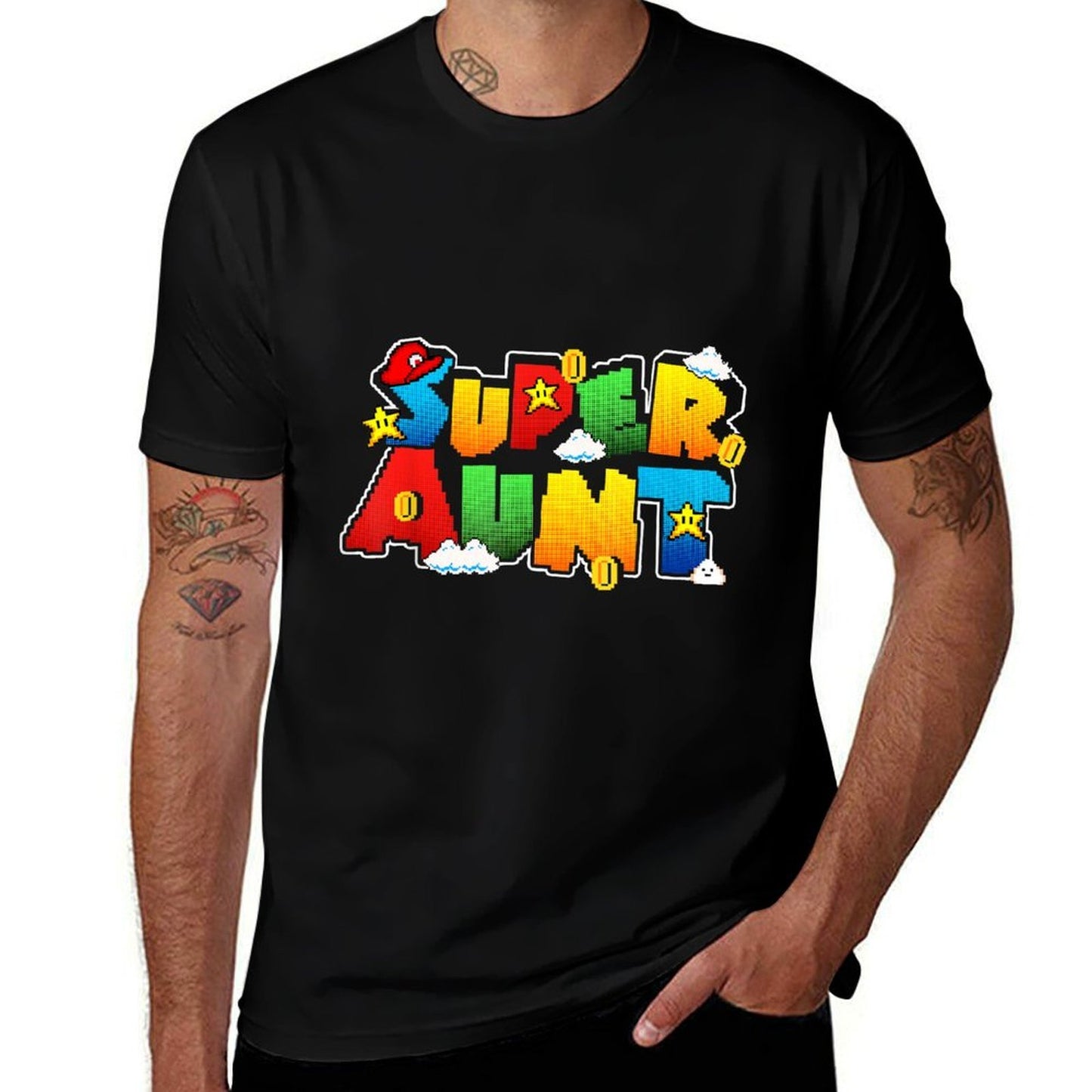 Funny Gamer Family Matching Father Day Gifts Gamer Super Aunt Funny Gamer Gift For Aunt  Soft T-Shirt