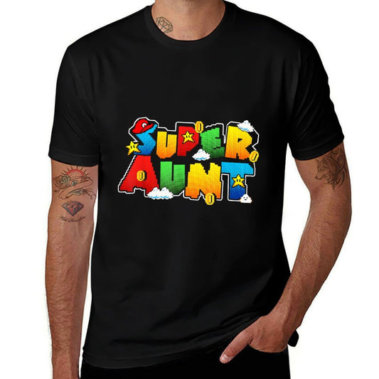 Funny Gamer Family Matching Father Day Gifts Gamer Super Aunt Funny Gamer Gift For Aunt  Soft T-Shirt