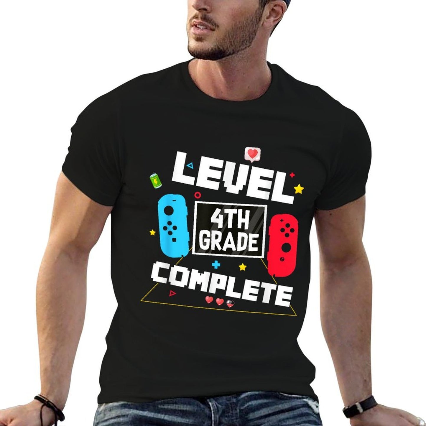 Last Day Of School 4th Grade Level Complete Video Gamer Boys  Vintage-inspired T-Shirt