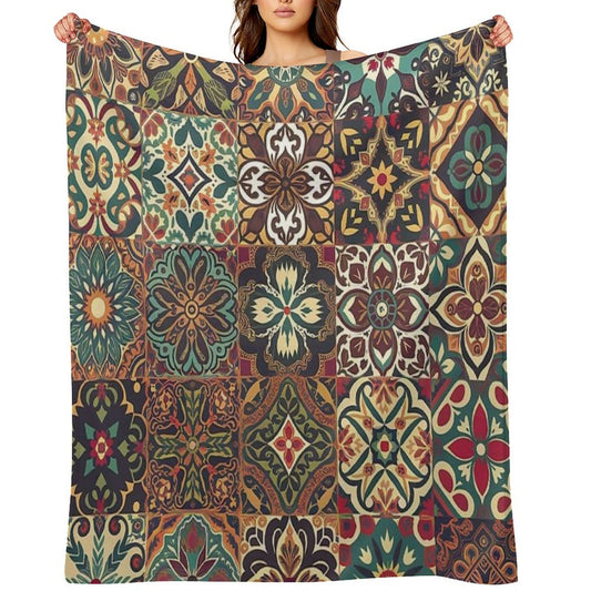 Mosaic of Elegance Plush Throw Blanket