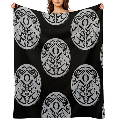 Coast Salish Eagle Multi-functional Throw Blanket