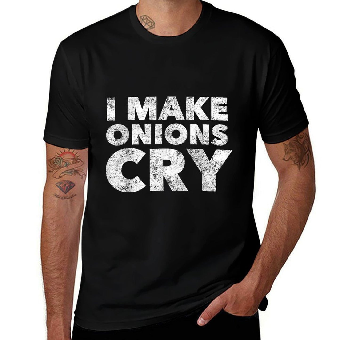 Funny Cook T Shirt I Make Onions Cry Culinary Idea  Rolled Sleeves T-Shirt