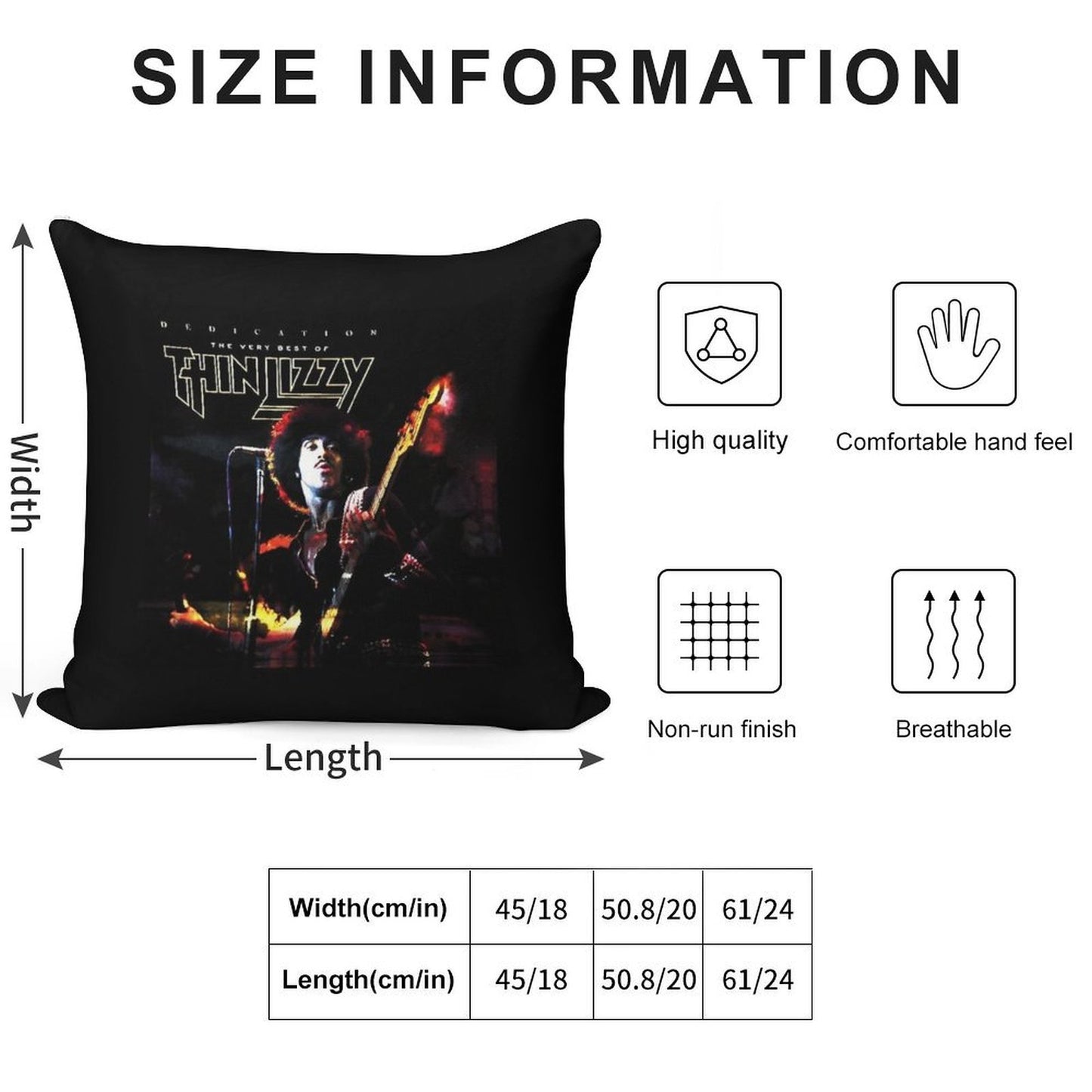 Best Seller - Thin Lizzy Merchandise Essential Soft Ultra-Soft Texture Throw Pillow