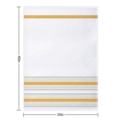 Line Art Neutral Yellow Shrink-resistant Throw Blanket