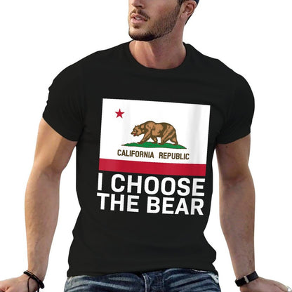 Womens California I Choose The Bear  Tagless Design T-Shirt