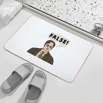 Dwight Schrute The Office False Quote  Rapid-Drying Bath Mat