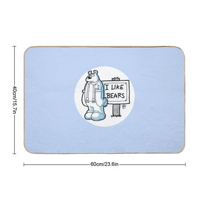 I Like Bears - White  Dirt-Trapping Bath Mat