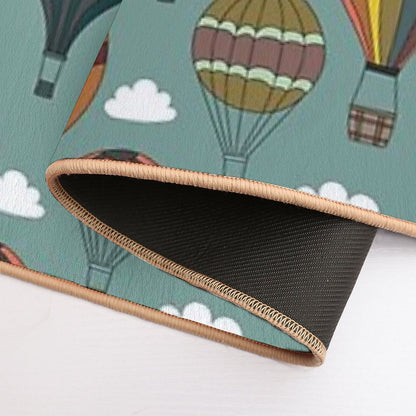 Vintage Hot Air Balloons  Long-Lasting Bath Mat