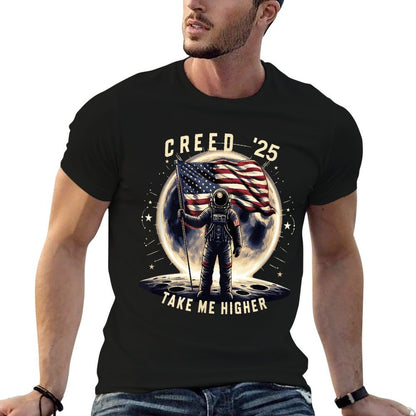 Creed 25 Take Me Higher American Astronaut  Rolled Sleeves T-Shirt