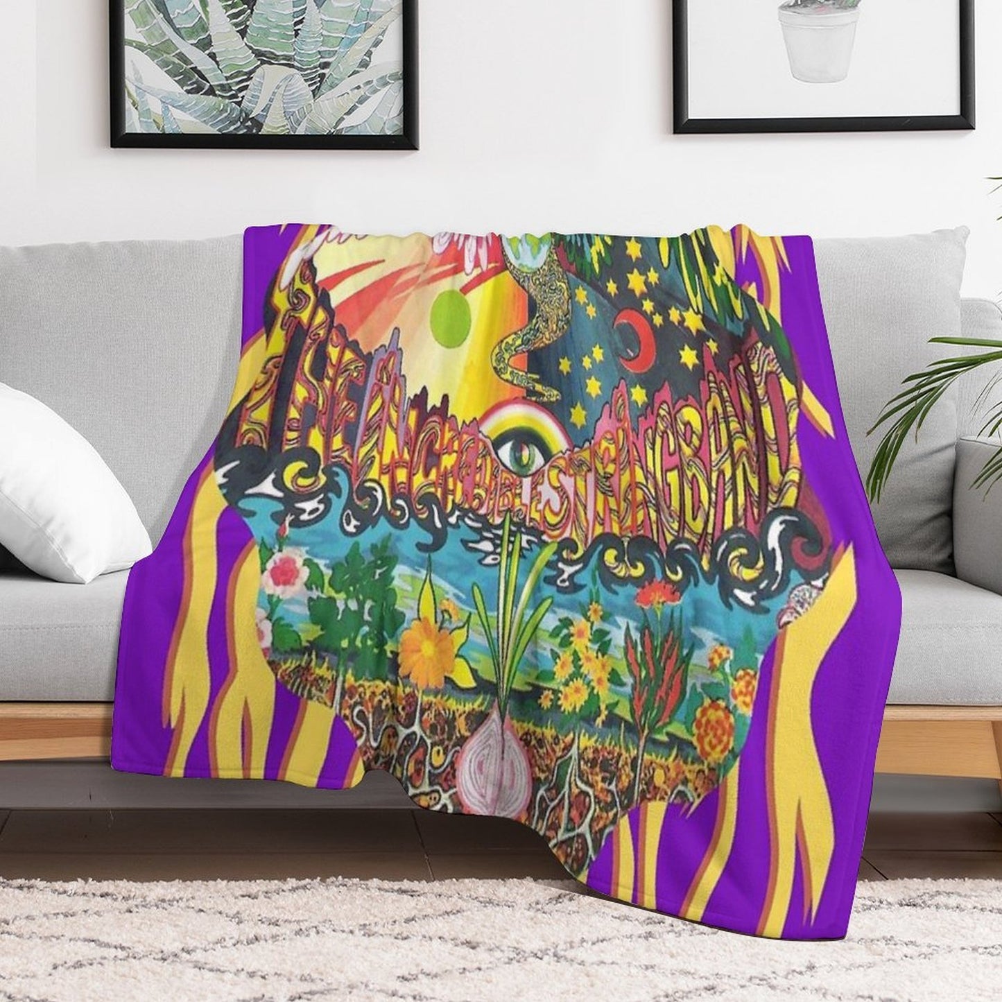 Incredible String Band - Most Psychedelic Album Cover Ever Anti-pilling Throw Blanket
