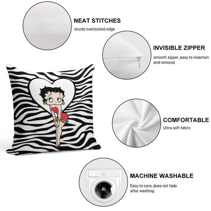 Betty Boop Soft Reinforced Edging Throw Pillow