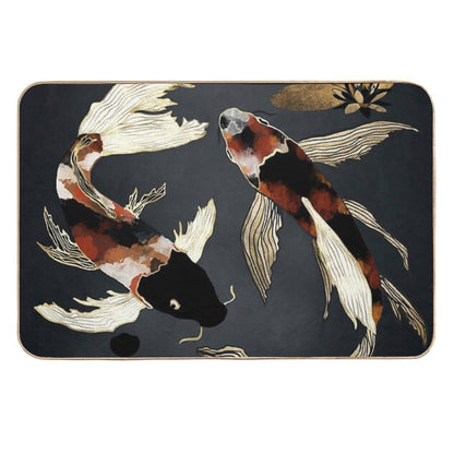 Metallic Koi IV Durable Bath Mat