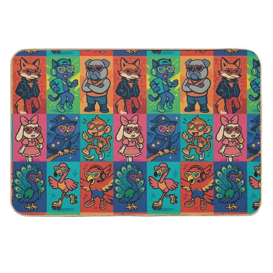 Beasts And Beats  Rapid-Drying Bath Mat