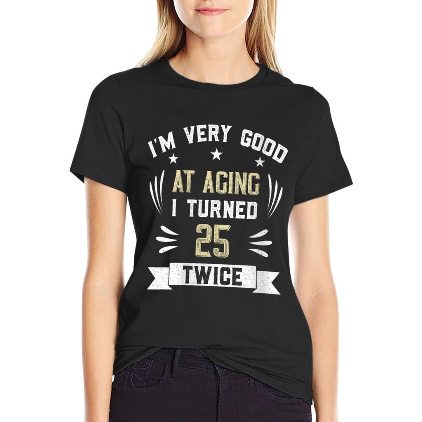 Womens Sarcastic 50 Year Old B Day Gift Funny 50th Birthday  High-quality Stitching T-Shirt