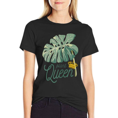 Monstera Plant Queen Houseplant  Boho Nature Leaf  Easy-care T-Shirt