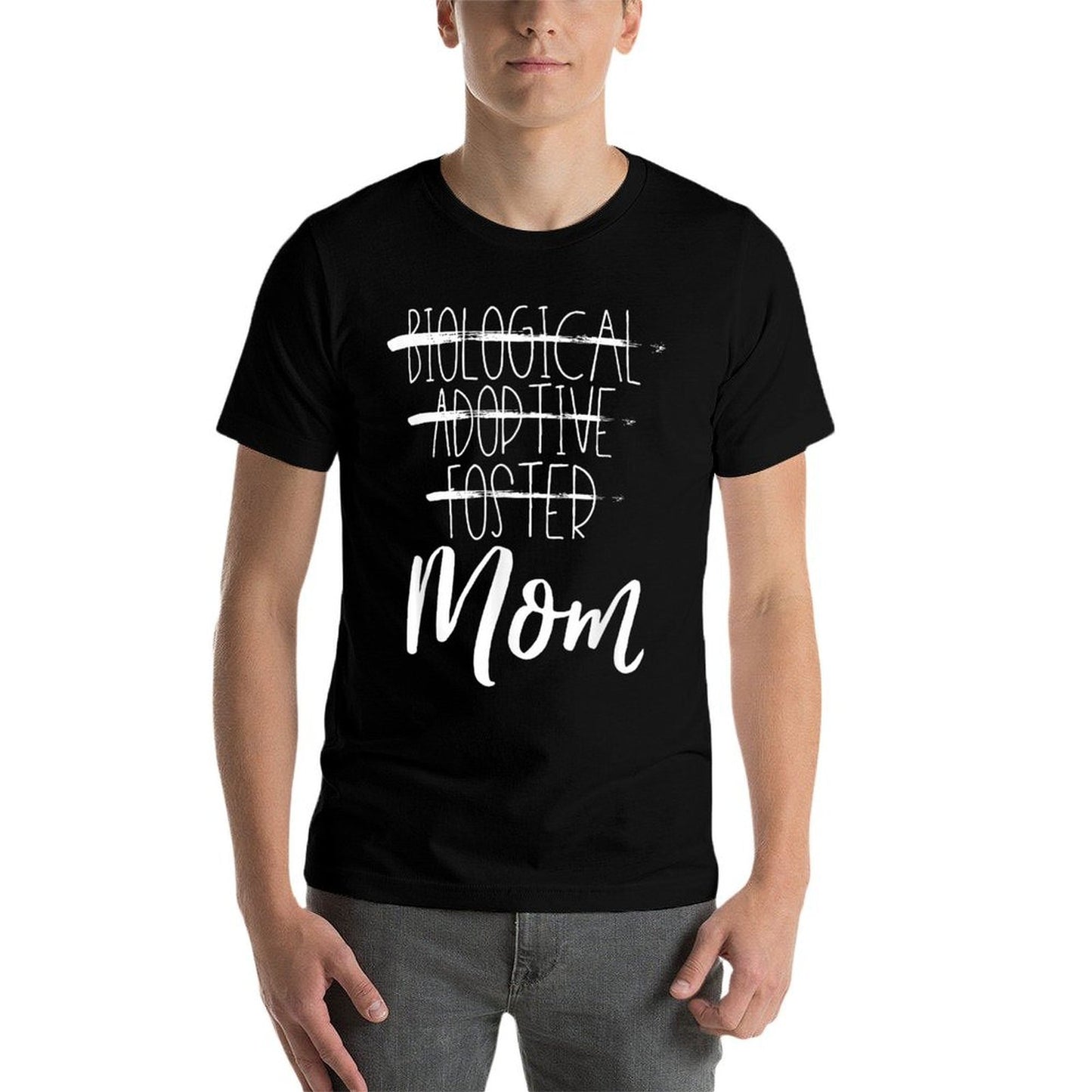 Not Biological Adoptive Foster Just Mom Adoption Love  Lightweight T-Shirt