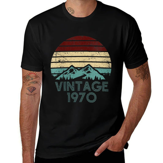Womens 50th Birthday 1970 Vintage Retro Classic  Slim-fit Cut T-Shirt