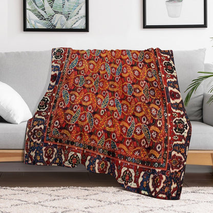 Carpet Pattern in Paisley Boho Multi-functional Throw Blanket