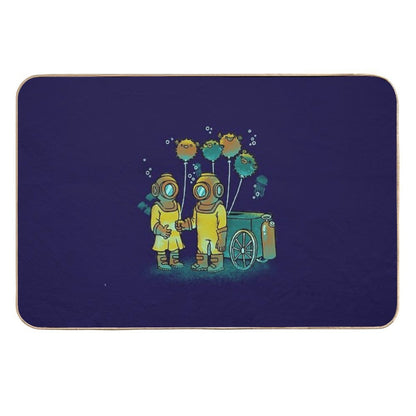 The Balloonfish Vender  Repositionable Bath Mat