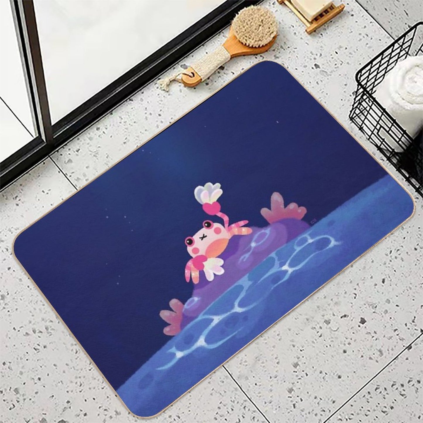 Pom Pom Crab  Slip-Resistant Bath Mat