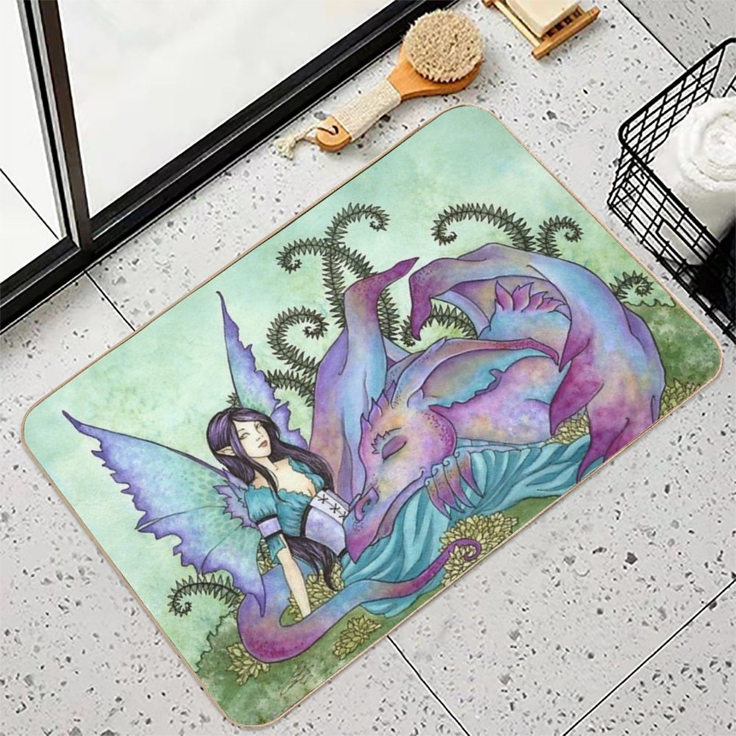 Let Sleeping Dragons Lie  Easy To Clean Bath Mat
