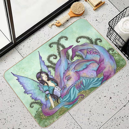 Let Sleeping Dragons Lie  Easy To Clean Bath Mat